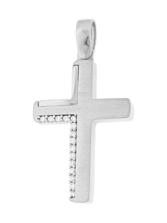 White Gold Cross 14K