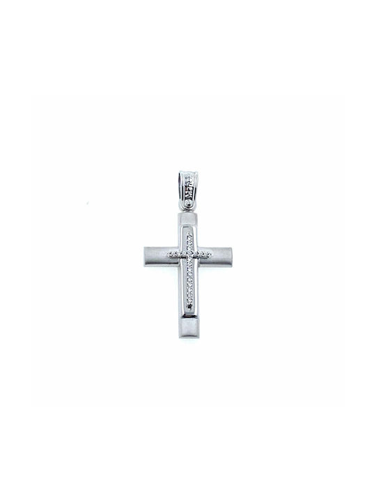 White Gold Cross 14K