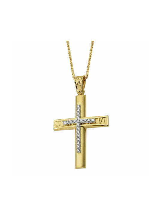 Gold Kreuz 9K mit Kette