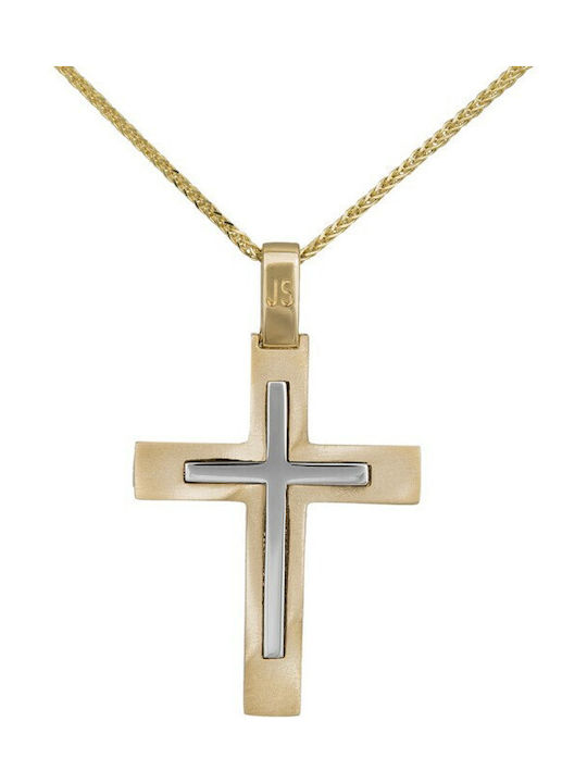 Men's Gold Cross 14K with Chain