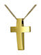 Herren Gold Kreuz 14K