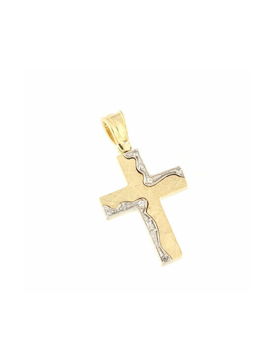 Ios Damen Gold Kreuz 14K