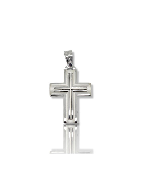 Mentzos Weißgold Kreuz 14K