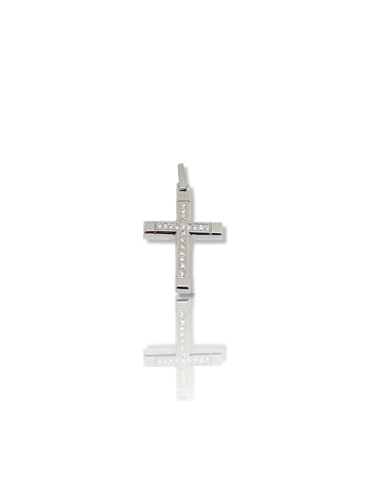 Mentzos Weißgold Kreuz 18K Code