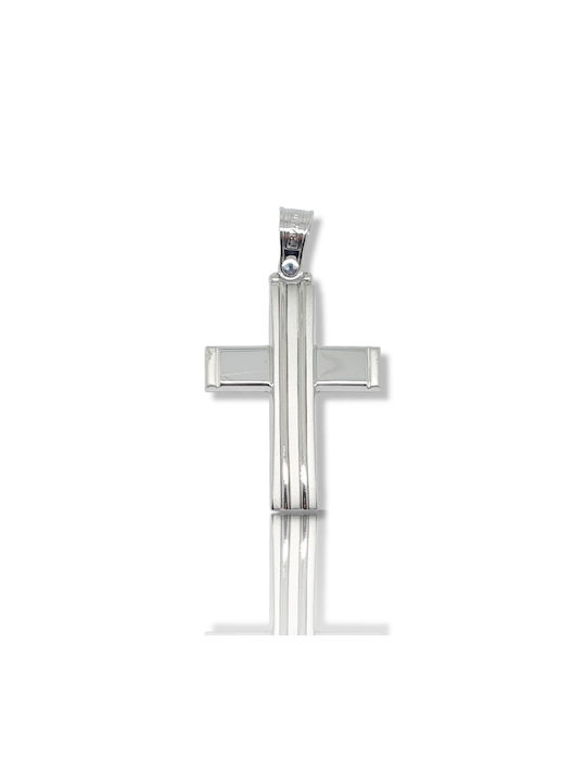 Mentzos Weißgold Kreuz 14K