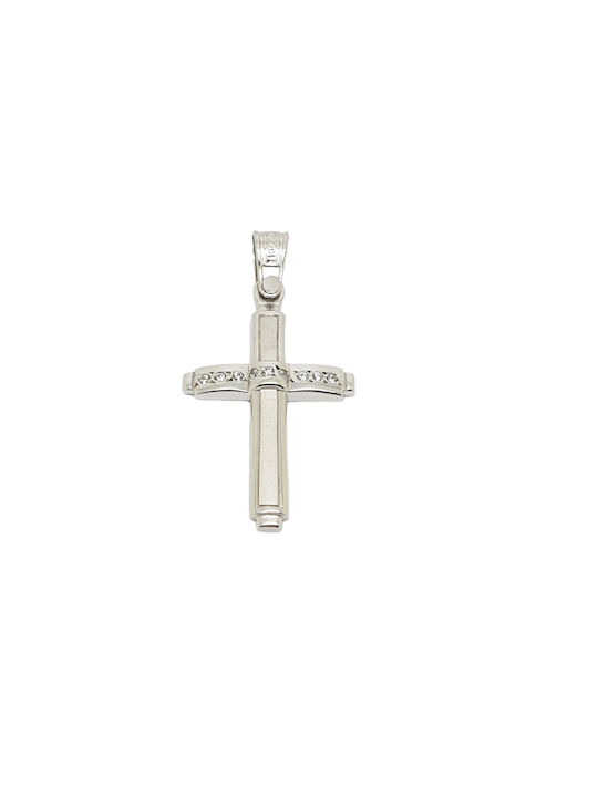 Mentzos Weißgold Kreuz 14K