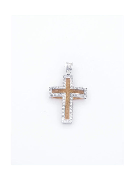 Kirkikosmima Damen Weißgold Kreuz 14K