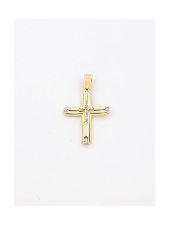 Kirkikosmima Damen Gold Kreuz 14K