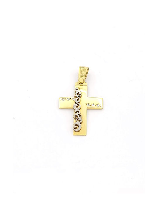 Kirkikosmima Damen Gold Kreuz 14K