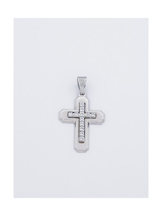 Kirkikosmima Women's White Gold Cross 14K