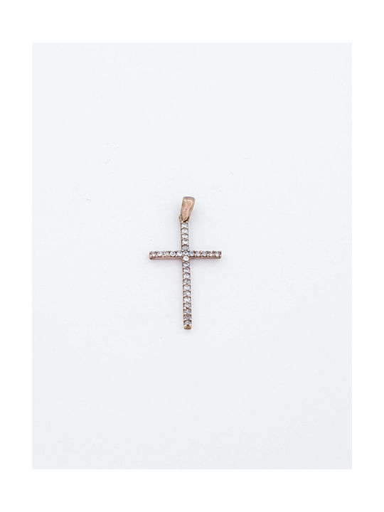 Kirkikosmima Damen Roségold Kreuz 14K