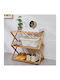 Bamboo Shoe Organizer Blue 50x25x46cm