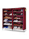 Fabric Shoe Organizer Red 118x30x120cm