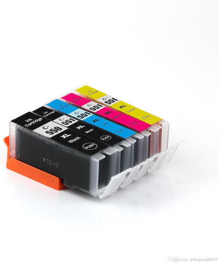 Πακέτο Συμβατών Μελανιών Εκτυπωτή InkJet Canon Πολλαπλό (Color) / Μαύρο 5τμχ