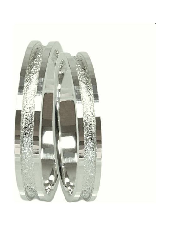 Matteo Wedding Ring K9 Set de inele de logodnă din Aur Alb