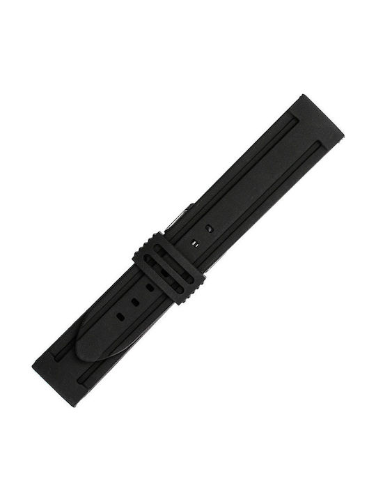 KOSTELO Gummi-Armband Schwarz 24mm