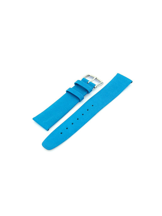 Leather Strap Light Blue 18mm