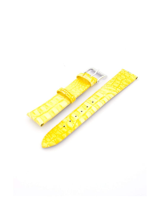 Leather Strap Yellow 18mm