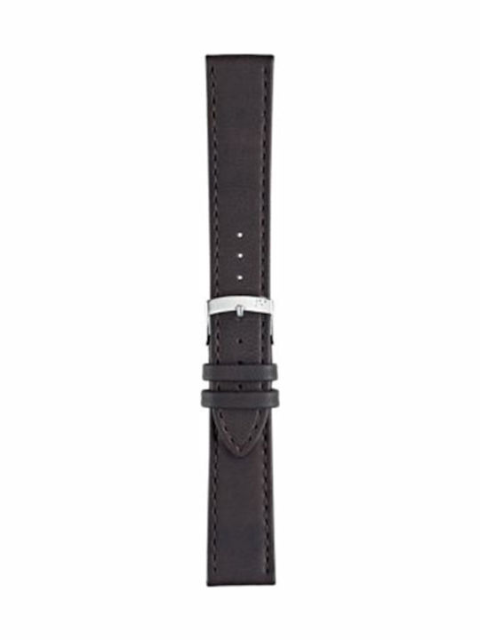 Morellato Abete Δερμάτινο Λουράκι Καφέ 18mm