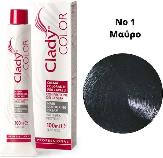 Clady Color Βαφή Μαλλιών Μαυρο 100ml