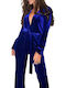 La Lolita Amsterdam Winter Women's Pyjama Set Blue Leyla