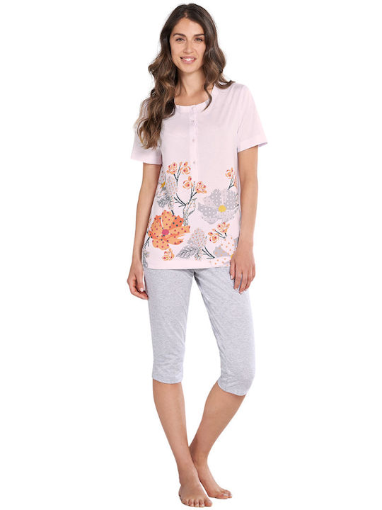 Linclalor Set Pijamale pentru Femei Pink-Grey