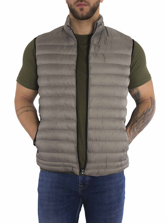 Huxley & Grace Men's Sleeveless Jacket Gray