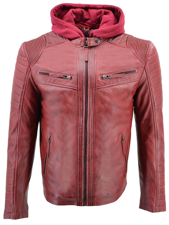 Δερμάτινο Μπουφάν Biker Red