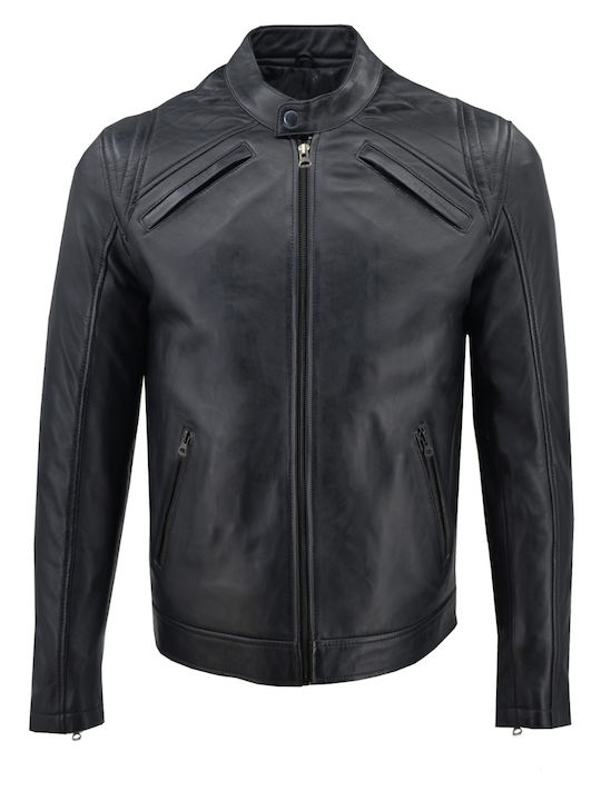 Δερμάτινα 100 Herren Jacke Leder Schwarz