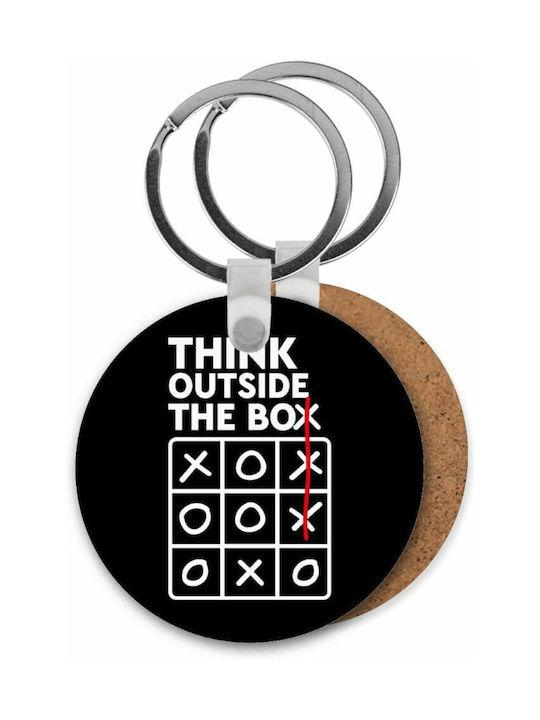 Keychain Think Outside Wooden