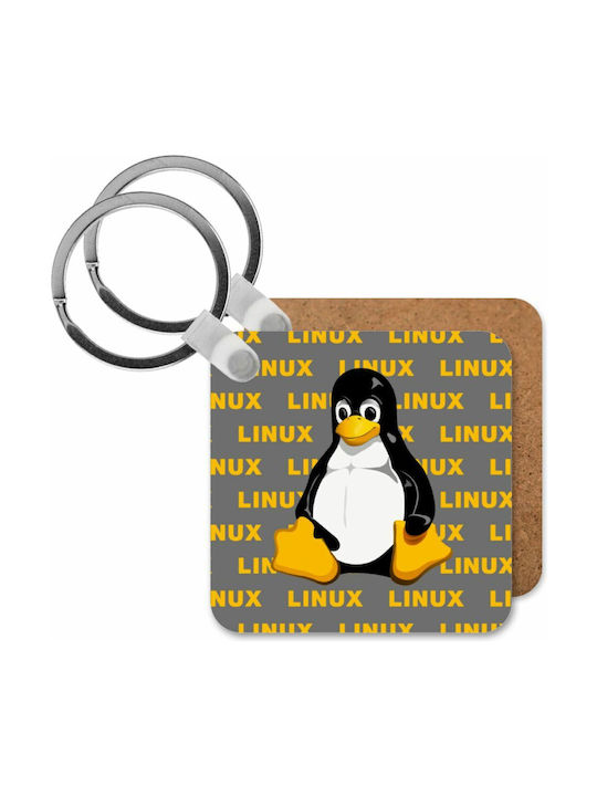 Keychain Linux Wooden