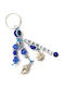 Kostibas Fashion Kostibas Metallic Blue Keychain