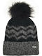 Pom Pom Beanie Γυναικείος Σκούφος Πλεκτός σε Μαύρο χρώμα