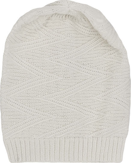 Knitted Beanie Cap White