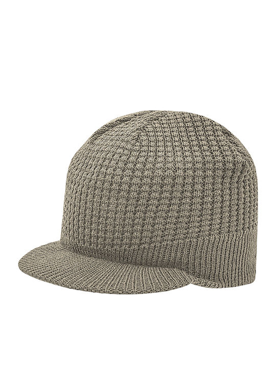 Beanie Ανδρικός Σκούφος Πλεκτός σε Μπεζ χρώμα
