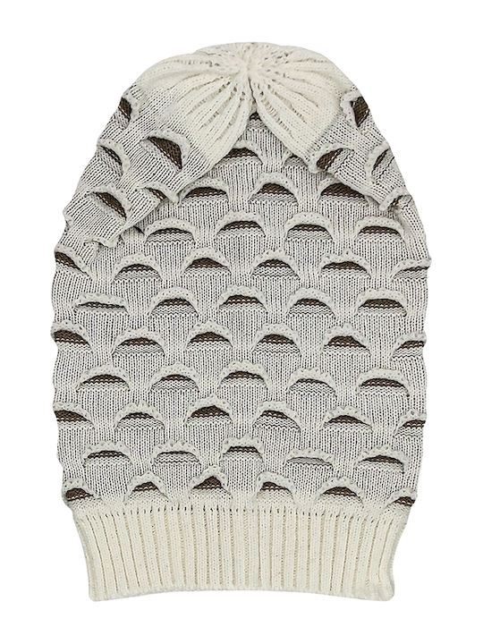 Beanie Γυναικείος Σκούφος Πλεκτός σε Μπεζ χρώμα