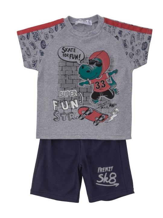 Kids' Set with Shorts Summer 2pcs Gray
