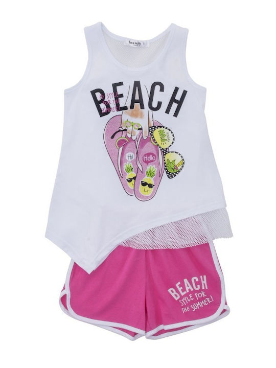Kids' Set with Shorts Summer 2pcs White