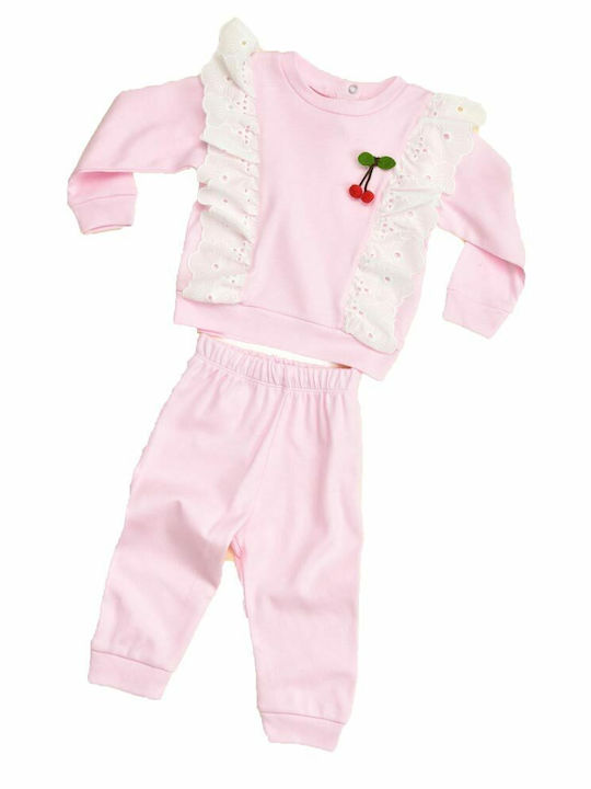 Kinder-Set mit Hose Sommer 2Stück Rosa