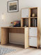 Desk with Bookshelf Vorrei White 157x25x146cm