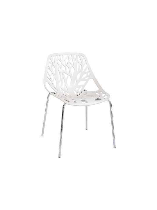 Linea Kitchen Metallic Chair Silver 54x51x81cm