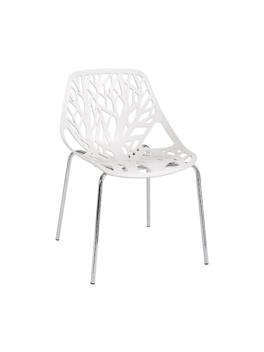 Linea Kitchen Metallic Chair Silver 54x51x81cm