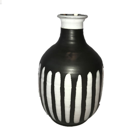 EDG Διακοσμητικό Βάζο Κεραμικό Μαύρο Φ20xΥ32cm