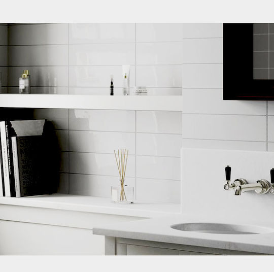 Equipe Ceramicas Fliese Wand Küche / Bad 40x10cm Bianco Brillo