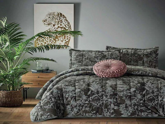Завивка Двойна 220x240см Елегантна Сива Елегант