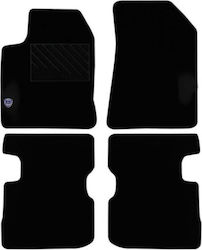 Set of Front and Rear Mats 4pcs from Carpet for Daihatsu Delta Lancia Delta Black