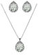 Exis Jewellery Комплект с Колие & Обеци от Silver с Камъни