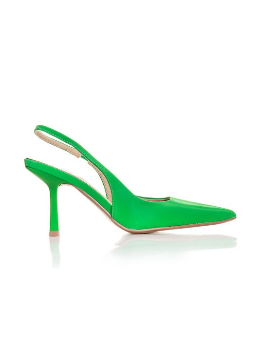 Shoe Art Patent Leather Green Heels