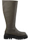 Leather Women's Boots Tankedkh Boots Green