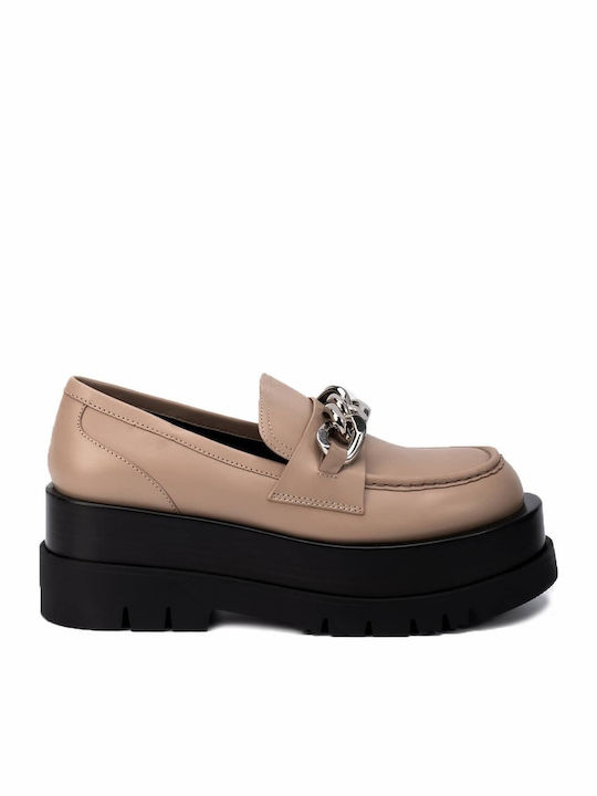 Jeffrey Campbell Recess Women's Loafers in Beige Color